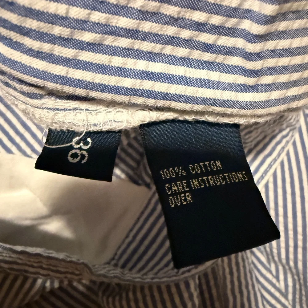Vintage Polo Ralph Lauren Men's Tyler Seersucker Preppy Coastal Shorts 36